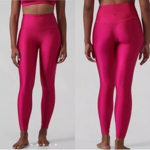 Athleta Elation Shine High Rise Tight, Pink Shine, Size Medium, MINT! NWOT!
